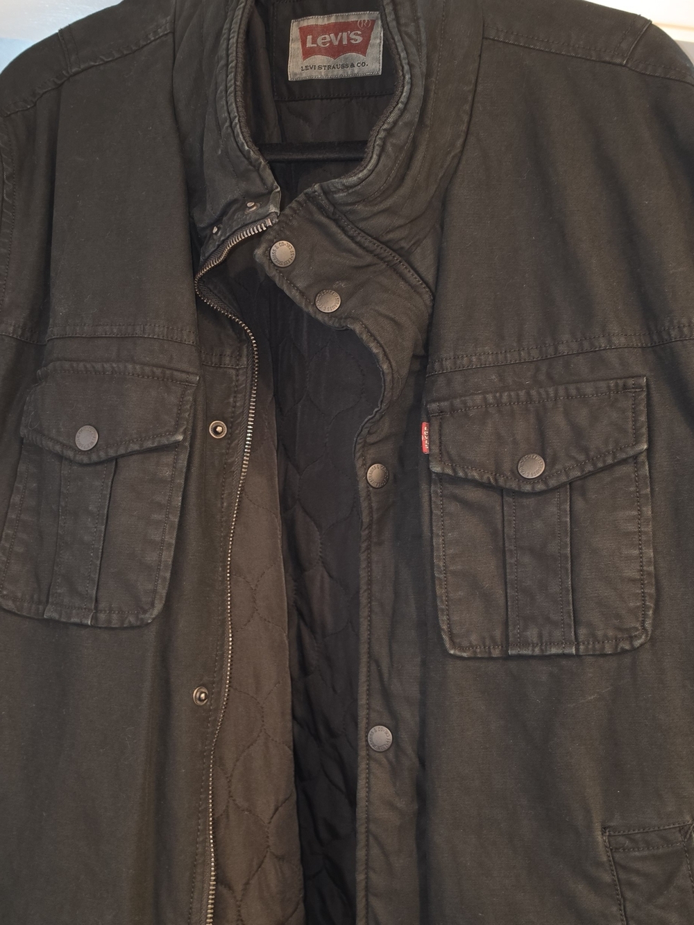 Levi's Men's Black Quilted Field Jacket